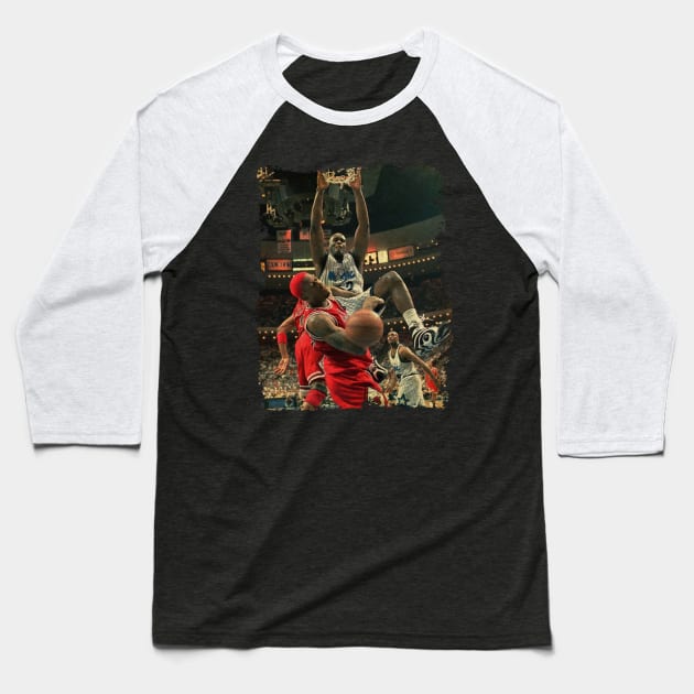 SHAQ ATTACK Baseball T-Shirt by Omeshshopart